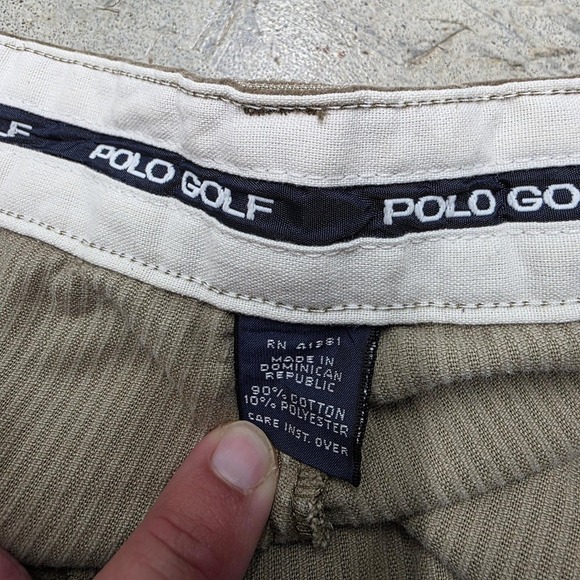Vtg Polo Golf Mens Khaki Corduroy Pleated Relaxed Fit Pants Size‎ 38x30 - Picture 4 of 6